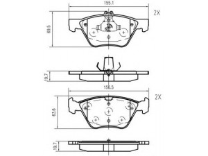 VEMA K618500 stabdžių trinkelių rinkinys, diskinis stabdys 
 Techninės priežiūros dalys -> Papildomas remontas
05114555AA, 5114555AA, 5139218AA