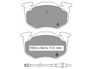 VEMA 832572 stabdžių trinkelių rinkinys, diskinis stabdys
425274, 425490, 95659341, 95666971