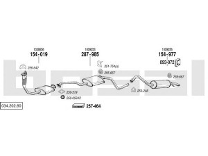 BOSAL 034.202.60 išmetimo sistema 
 Išmetimo sistema -> Išmetimo sistema, visa