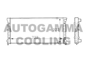 AUTOGAMMA 101070 radiatorius, variklio aušinimas