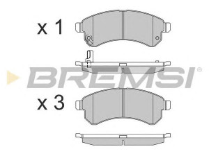 BREMSI BP3584 stabdžių trinkelių rinkinys, diskinis stabdys