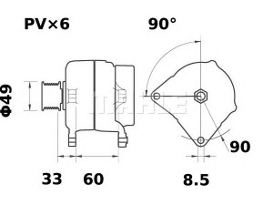 MAHLE ORIGINAL MG 90 kintamosios srovės generatorius
S30638577, S883627, 23100-00QA7