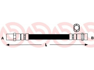 BREMBO T 85 043 stabdžių žarnelė 
 Stabdžių sistema -> Stabdžių žarnelės
191611701A, 83622502873, 14401
