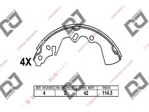 DJ PARTS BS1053 stabdžių trinkelių komplektas 
 Techninės priežiūros dalys -> Papildomas remontas
043326310A, 043333310B, 051833310