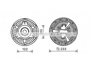 AVA QUALITY COOLING MEC253 sankaba, radiatoriaus ventiliatorius 
 Aušinimo sistema -> Radiatoriaus ventiliatorius
0002003033, 0002003223, 0002003323