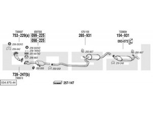 BOSAL 034.970.44 išmetimo sistema 
 Išmetimo sistema -> Išmetimo sistema, visa