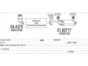 MTS C370079001757 išmetimo sistema 
 Išmetimo sistema -> Išmetimo sistema, visa