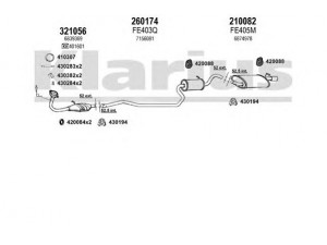KLARIUS 360754E išmetimo sistema 
 Išmetimo sistema -> Išmetimo sistema, visa