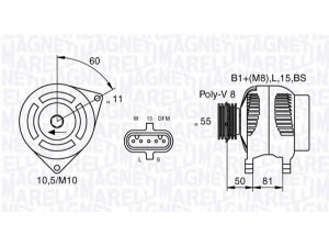 MAGNETI MARELLI 063536550050 kintamosios srovės generatorius 
 Elektros įranga -> Kint. sr. generatorius/dalys -> Kintamosios srovės generatorius
4892320, 23100 LA5MA, 4 892 320