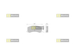 STARLINE BD S413 stabdžių trinkelių rinkinys, diskinis stabdys 
 Techninės priežiūros dalys -> Papildomas remontas
55800-60G00, 55800-61G50, 55800-61G60