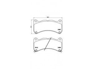 BREMBO P 83 146 stabdžių trinkelių rinkinys, diskinis stabdys 
 Techninės priežiūros dalys -> Papildomas remontas
044650W120