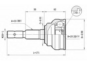 STATIM C.252 jungčių komplektas, kardaninis velenas 
 Ratų pavara -> Sujungimai/komplektas
90538595, 374003