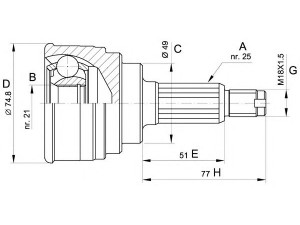 OPEN PARTS CVJ5260.10 jungčių komplektas, kardaninis velenas 
 Ratų pavara -> Sujungimai/komplektas
4410160G20, 4410160G22
