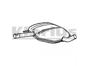 KLARIUS VW228B vidurinis duslintuvas 
 Išmetimo sistema -> Duslintuvas
357253409C, 3A0253409B, 357253409C