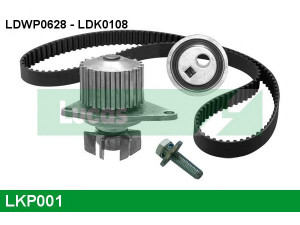 LUCAS ENGINE DRIVE LKP001 vandens siurblio ir paskirstymo diržo komplektas 
 Diržinė pavara -> Paskirstymo diržas/komplektas -> Paskirstymo diržas/komplektas
