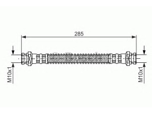 BOSCH 1 987 476 194 stabdžių žarnelė 
 Stabdžių sistema -> Stabdžių žarnelės
MB500452, MB587742, MB857572, MR129778