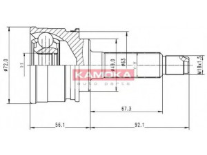 KAMOKA 6562 jungčių komplektas, kardaninis velenas 
 Ratų pavara -> Sujungimai/komplektas
44101-60B12, 44101-60B20, 44101-60B30