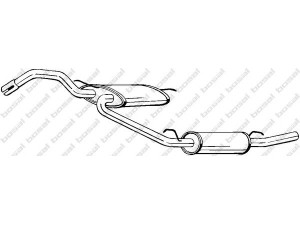 BOSAL 281-809 galinis duslintuvas 
 Išmetimo sistema -> Duslintuvas
DBP-3709, GEX-33072, GEX-33141