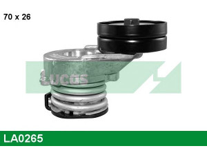 LUCAS ENGINE DRIVE LA0265 įtempiklio skriemulys, V formos rumbuotas diržas 
 Diržinė pavara -> V formos rumbuotas diržas/komplektas -> Įtempiklio skriemulys