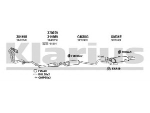 KLARIUS 390413U išmetimo sistema 
 Išmetimo sistema -> Išmetimo sistema, visa