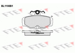 FTE BL1198B1 stabdžių trinkelių rinkinys, diskinis stabdys 
 Techninės priežiūros dalys -> Papildomas remontas
1637872, 1652206, 6141150, 6162337