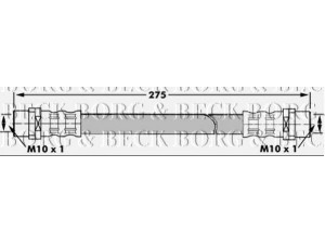 BORG & BECK BBH7306 stabdžių žarnelė 
 Stabdžių sistema -> Stabdžių žarnelės
7H0611775, 7H0 611 775 B, 7H0611775