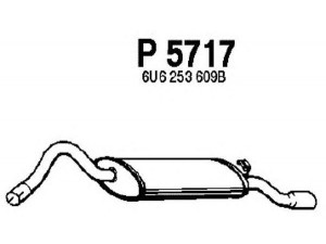 FENNO P5717 galinis duslintuvas 
 Išmetimo sistema -> Duslintuvas
6U6253609B