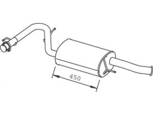 DINEX 33329 galinis duslintuvas 
 Išmetimo sistema -> Duslintuvas
1726PN, 1726WJ, 1344237080, 1726PL