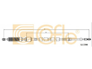 COFLE 12.7298 trosas, neautomatinė transmisija 
 Transmisija -> Neautomatinė pavarų dėžė -> Transmisijos valdymas
46478539, 46794113