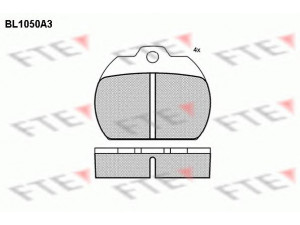 FTE BL1050A3 stabdžių trinkelių rinkinys, diskinis stabdys 
 Techninės priežiūros dalys -> Papildomas remontas
111 698 151 B, 111 698 151 D