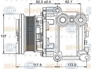 HELLA 8FK 351 334-081 kompresorius, oro kondicionierius 
 Oro kondicionavimas -> Kompresorius/dalys
1 476 182, 1 479 820, 1 547 513