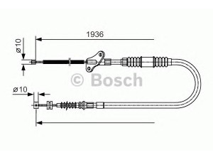 BOSCH 1 987 482 110 trosas, stovėjimo stabdys 
 Stabdžių sistema -> Valdymo svirtys/trosai
522426, 91152688, 91152688