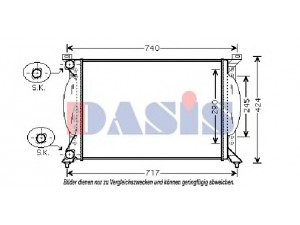AKS DASIS 480029N radiatorius, variklio aušinimas 
 Aušinimo sistema -> Radiatorius/alyvos aušintuvas -> Radiatorius/dalys
8E0121251, 8E0121251A