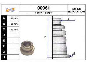 SNRA 00961 gofruotoji membrana, kardaninis velenas