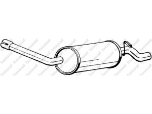 BOSAL 154-747 galinis duslintuvas 
 Išmetimo sistema -> Duslintuvas
5018656, 6116045, 6116048