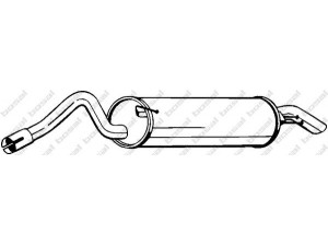 BOSAL 279-401 galinis duslintuvas 
 Išmetimo sistema -> Duslintuvas
46 824 408, 55 191 930