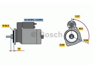 BOSCH 0 001 316 001 starteris
915 847, 049 911 023 A