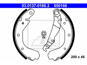 ATE 03.0137-0166.2 stabdžių trinkelių komplektas 
 Techninės priežiūros dalys -> Papildomas remontas
16 05 590, 16 05 689, 16 05 774