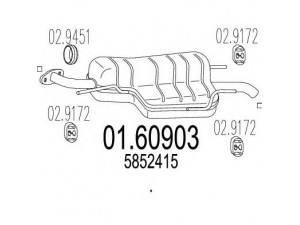 MTS 01.60903 galinis duslintuvas 
 Išmetimo sistema -> Duslintuvas
5852415