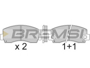BREMSI BP2215 stabdžių trinkelių rinkinys, diskinis stabdys 
 Techninės priežiūros dalys -> Papildomas remontas
MB082439, MB193292, MB597721, XB193296