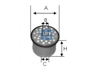 UFI 24.390.00 kuro filtras 
 Techninės priežiūros dalys -> Papildomas remontas
1906-33, 96098964, 1906-38