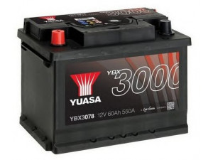 YUASA YBX3078 starterio akumuliatorius 
 Elektros įranga -> Akumuliatorius