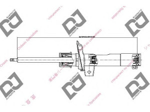 DJ PARTS DS1942GS amortizatorius 
 Pakaba -> Amortizatorius
1K0413031BE, 1K0413031BF, 1K0413031BG