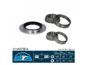 BTA H1M022BTA rato guolio komplektas 
 Ašies montavimas/vairavimo mechanizmas/ratai -> Rato stebulė/montavimas -> Rato guolis