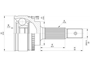 OPEN PARTS CVJ5544.10 jungčių komplektas, kardaninis velenas 
 Ratų pavara -> Sujungimai/komplektas
4342005130, 4347009541, 4641005310