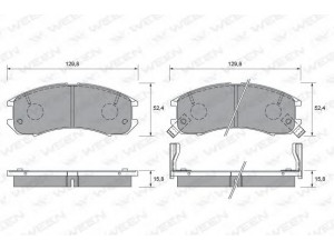 WEEN 151-1530 stabdžių trinkelių rinkinys, diskinis stabdys 
 Techninės priežiūros dalys -> Papildomas remontas
3401278, E92Z2001A, E92Z2001B, F32Z2001A