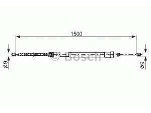 BOSCH 1 987 477 581 trosas, stovėjimo stabdys 
 Stabdžių sistema -> Valdymo svirtys/trosai
4745 J9, 4745 J9