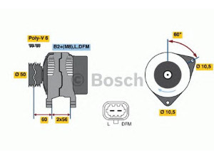 BOSCH 0 124 515 032 kintamosios srovės generatorius 
 Elektros įranga -> Kint. sr. generatorius/dalys -> Kintamosios srovės generatorius
1516498R, 9118738, 9131133, 9118738