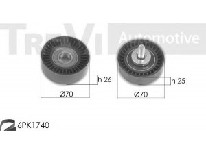 TREVI AUTOMOTIVE KA1062F skriemulių komplektas, V formos rumbuotas diržas 
 Diržinė pavara -> V formos rumbuotas diržas/komplektas -> Cilindrų komplektas