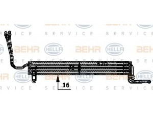 HELLA 8MO 376 726-361 alyvos aušintuvas, vairo sistema 
 Vairavimas -> Vairo pavara/siurblys
17 21 7 519 215, 7 519 215